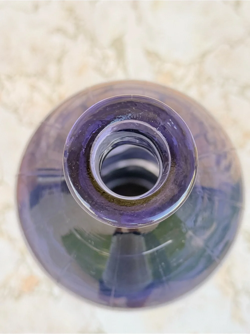 Vintage Rossini Amethyst Glass Empoli Genie Bottle Decanter
